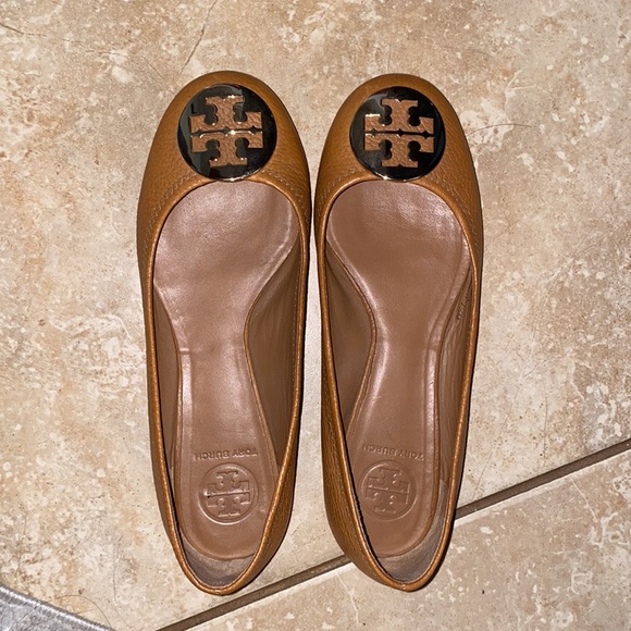 Tory Burch Chelsea Leather Ballet Flats - Picture 2 of 6